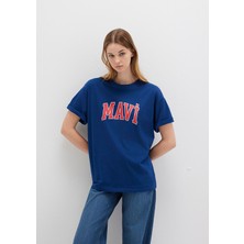 Mavi Mavi Logo Baskılı Lacivert Tişört 1600843-82625