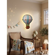 Bb Lumina Şarjlı Gece Lambası 35X45 cm - 3 Renk Dimmerli Dokunmatik LED Aplik Sıcak Hava Balonu Figür