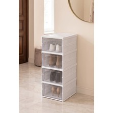 Kitchen Life 4'lü Modüler Çok Amaçlı Çekmeceli Ayakkabı Düzenleyici Organizer