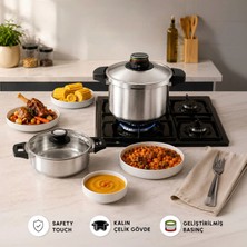 Karaca Quick and Safe İndüksiyon Tabanlı Düdüklü Tencere Seti 6+8 Lt
