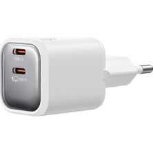 Mcdodo CH-1001 GaN 45W 2C Mini Şarj Cihazı | Çift USB-C | EU Fiş | Beyaz
