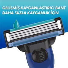 Bezos Gillette Mach 3 Start Erkek Tıraş Bıçağı 2'li Aqua-Grip Sapa ile Hassas Tıraş