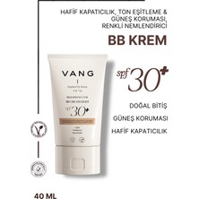 Vang BB Krem SPF 30+, Ton Eşitleyici, Nemlendirici & Aydınlatıcı, Güneş Koruması, Doğal Kapatıcı, Light 40 ml