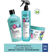 Agiva Care & Beauty 8d Hyaluron Kuru ve Mat Saçlar Için Şampuan + Fön Suyu + Saç Bakım Maskesi - 3'lü Saç Bakım Seti