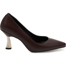 Tergan Kahverengi Vegan Kadın Stiletto - K25S1AY68545-Q3X