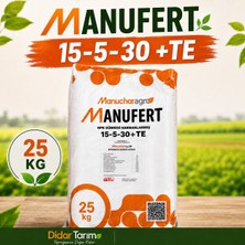 Manuchar Manufert 15-5-30+Te Ithal Nk Gübresi 25KG