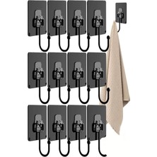 BENCEAL 10'lu Set Kendinden Güçlü Yapışkanlı Mutfak Banyo Dolap Fayans Duvar Havlu Askısı Kanca