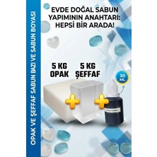 Organik Hekim 5 kg Opak + 5 kg Şeffaf Sabun Bazı ve Mavi Sabun Boyası Seti – Hobi ve El Yapımı Sabun Seti