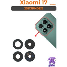 Fodos Xiaomi Mi 17 Arka Kamera Camı Lensi Yapışkanlı Dış Cam 25113PN0EG Uyumlu