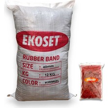 Ekoset Toptan Kırmızı Toka Lastiği 12 kg