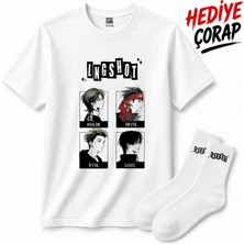BarsDepo Lngshot Baskılı Tişört, Premıum Kalite Unisex Çocuk / Yetişkin (Çorap Hedıyelı)