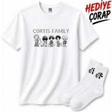 BarsDepo Cortıs Baskılı Tişört, Premıum Kalite Unisex Çocuk / Yetişkin (Çorap Hedıyelı)