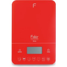 Fakir Molly LED Ekranlı Dijital Mutfak Tartısı Kırmızı