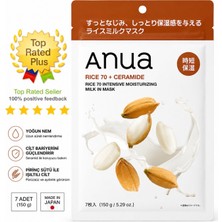 Anua Rice 70 + Ceramide Yoğun Nem ve Bariyer Destekleyici Pirinç Sütü Maskesi 7’li