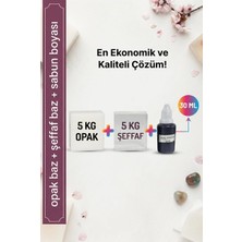Organik Hekim 5 kg Opak + 5 kg Şeffaf Sabun Bazı ve Vişne Kırmızısı Sabun Boyası Seti – Hobi ve El Yapımı Sabun Seti