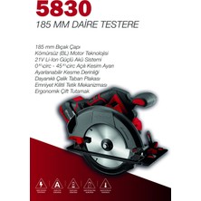 Retools 5830 Bordo 185 mm Şarjlı Daire Testere