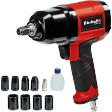 Einhell Havalı Somun Sıkma Makinesi TC-PW 340 4138950 | 340 Nm maksimum tork | sağ/sol dönüş | kauçuk kaplı tutma kolu | 8 lokma | boş yağ şişesi | hızlı bağlantı nipeli