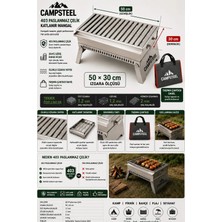 Campsteel "grand-Pro" 50X30 cm Alev Yapmayan Katlanabilir Inox Mangal
