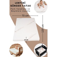 Lentini Organik Pamuk Bebek Sünger Yatağı (70X120X10 Cm) - Park Yatak ve Beşik Uyumlu