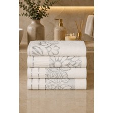 Mela Home Alya Premium %100 Pamuk 4'lü Yüz Havlusu Seti 50*90 cm Çeyizlik- Hediyelik - Mutfak