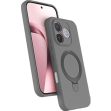 MobaxAksesuar Huawei Honor 600 Lite Kılıf M-safe Şarj Uyumlu Silikon Standlı Regal Kapak