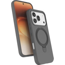 MobaxAksesuar Huawei Honor 600 Kılıf M-safe Şarj Uyumlu Silikon Standlı Regal Kapak