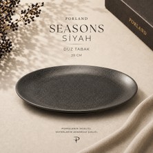 Porland Seasons 28 cm Büyük Porselen Düz Servis ve Ana Yemek Tabağı 1 Adet