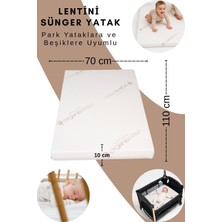 Lentini Organik Pamuk Bebek Sünger Yatağı (70X110X10 Cm) - Park Yatak ve Beşik Uyumlu