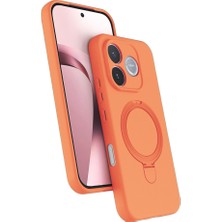 MobaxAksesuar Huawei Honor 600 Lite Kılıf M-safe Şarj Uyumlu Silikon Standlı Regal Kapak