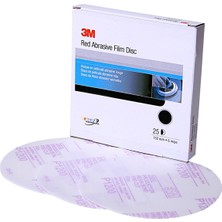 3m Hookit Kırmızı Kaplama Filmi Zımpara Diski, 01184, 6 Inç, P1500, Otomatik Zımpara Için 25'li Disk
