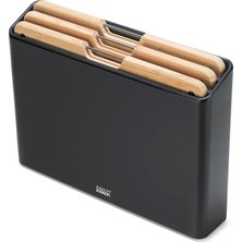 Joseph Joseph Folio 3 Parçalı Premium Bambu Kesme Tahtası Seti, Organize Mutfak Depolama Için Ince P