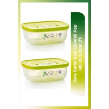 Tupperware Sera Serisi Kısa Gövdeli Buzdolabı Saklama Kabı Limon 2'li Set 800 ml