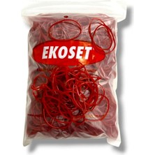 Ekoset Kauçuk Renkli Paket Ambalaj Para Lastiği Kırmızı 70 mm 1000'LI