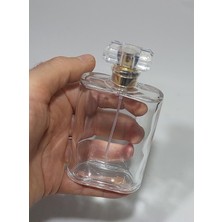 Paradise 1 Adet 100 ml Cam Kolay Kapama Sprey Kolonya Boş Parfüm Şişe Şeffaf Gold Model Kapaklı Cıo