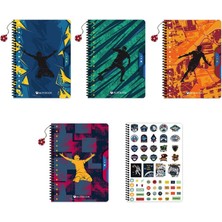 Keskin Color Keskin 16,5*22,5 80 Yp.çiz.karton Kp.spr.defter-Charmlı Futbol