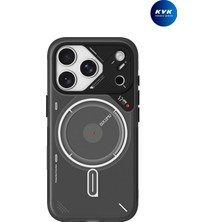 Aulumu iPhone 17 Pro Max Uyumlu Karanlıkta Hafif Parıldayan MagSafe Özellikli A17 Frosted Kılıf