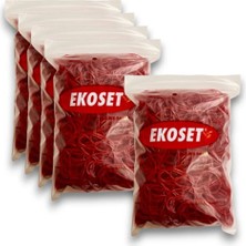 Ekoset Kırmızı Para Lastiği 500 gr 5'li Paket