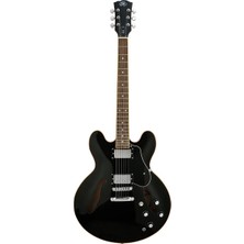 Sx SEL6BK Semi Hollow 335 Style Elektro Gitar (Black)