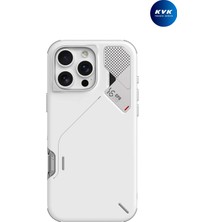 Aulumu iPhone 16 Pro Max Uyumlu Kılıf MagSafe Soğutmalı Isı Göstergeli, Slim Shock Proof Darbe Emici A16