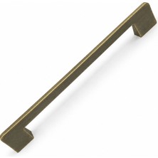 Badem10 Lüks Metal Rigel Çekmece Dolap Kulpu Mat Antik 1 Adet 160/192 mm Modern Mobilya Kulbu