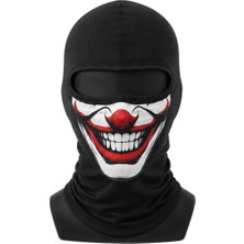Fantezia Wak Unisex Palyaço Baskılı Balaklava Maske 1 Adet Tek Beden Viskoz Kask Içi Outdoor Motosiklet Maskesi