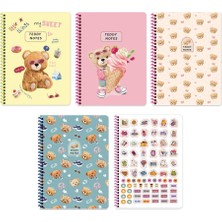 Keskin Color Keskin 16,5*22,5 80 Yp.düz Karton Kp.spr.defter-Ayıcık