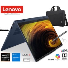 Lenovo ıdeapad 5 2-In-1 Amd Ryzen Aı 7 350 (Yeni Nesil Yapay ZEKA)16GB 1tb SSD W11 Home 14" Taşınabilir Bilgisayar 83KT004STR Prestij Çanta