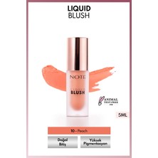 Note Cosmetics Liquid Blush Nemlendirici Etkili Likit Allık - 10 Peach (Işıltılı)