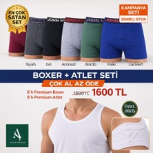John Miles 6’lı Premium Boxer + 6’lı As Yıldız Premium Atlet Seti Çok Al Az Öde Kampanya
