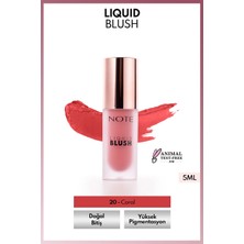 Note Cosmetics Liquid Blush Nemlendirici Etkili Likit Allık - 20 Coral