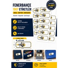 Fenerbahçe 1907 Etiket 24 Adet – 2 A4 Sayfa – 4x8 cm Okul Defter Kırtasiye Etiketi