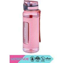 Uzspace 800ml Yeni Koleksiyon Büyük Boy Kaydırmaz Silikon Gövdeli El Askılı Sızdırmaz Tritan Su Matarası BPA Yok Koku Yok