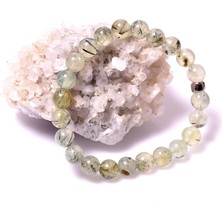 Taş Sandığı Prehnite Taşı Bileklik ( 8 mm )