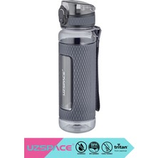 Uzspace 520ml Yeni Koleksiyon Normal Boy Kaydırmaz Silikon Gövdeli El Askılı Sızdırmaz Tritan Su Matarası BPA Yok Koku Yok